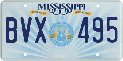MS license plate BVX495
