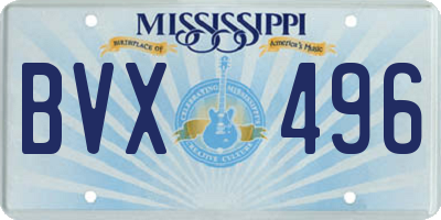 MS license plate BVX496