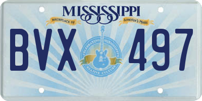 MS license plate BVX497