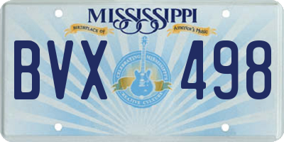 MS license plate BVX498