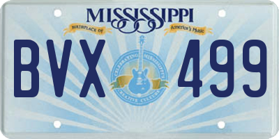 MS license plate BVX499