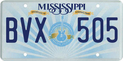 MS license plate BVX505