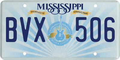 MS license plate BVX506