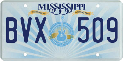 MS license plate BVX509