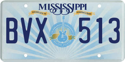 MS license plate BVX513
