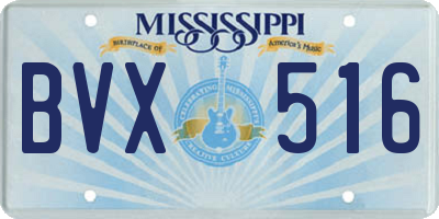 MS license plate BVX516