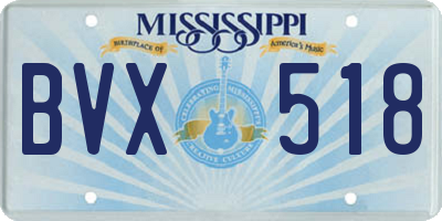 MS license plate BVX518