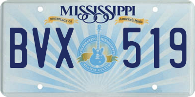 MS license plate BVX519