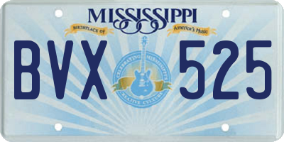 MS license plate BVX525