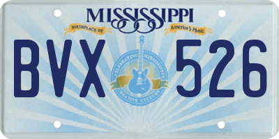 MS license plate BVX526