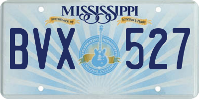 MS license plate BVX527