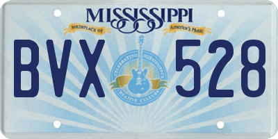 MS license plate BVX528