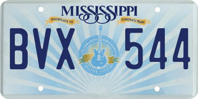 MS license plate BVX544