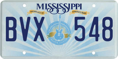 MS license plate BVX548