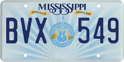 MS license plate BVX549
