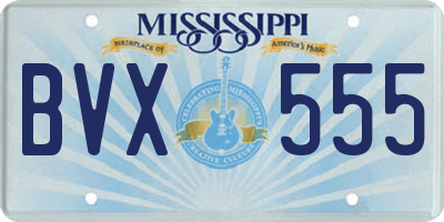 MS license plate BVX555