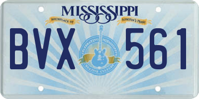MS license plate BVX561