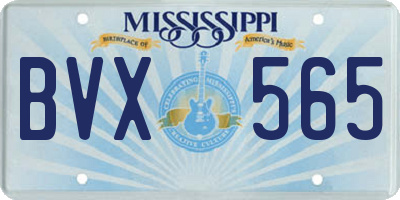 MS license plate BVX565