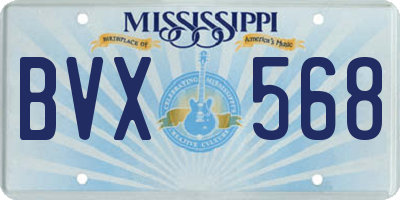 MS license plate BVX568