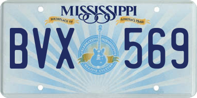 MS license plate BVX569