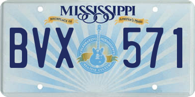 MS license plate BVX571