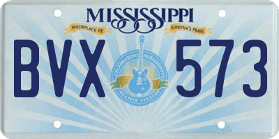 MS license plate BVX573