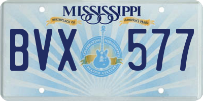 MS license plate BVX577