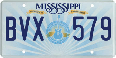 MS license plate BVX579