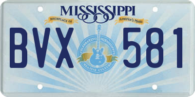 MS license plate BVX581