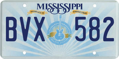 MS license plate BVX582