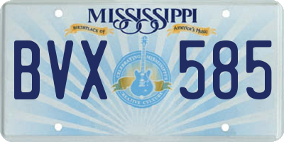 MS license plate BVX585