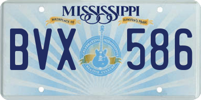 MS license plate BVX586