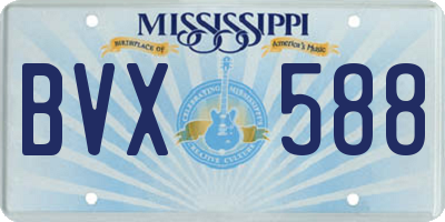 MS license plate BVX588