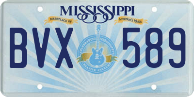 MS license plate BVX589