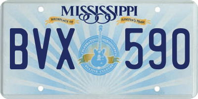MS license plate BVX590