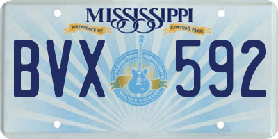 MS license plate BVX592