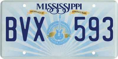 MS license plate BVX593