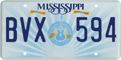 MS license plate BVX594