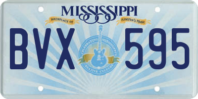 MS license plate BVX595