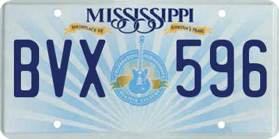 MS license plate BVX596