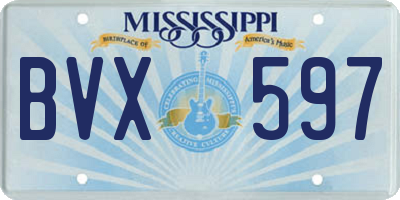 MS license plate BVX597