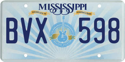 MS license plate BVX598