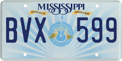 MS license plate BVX599