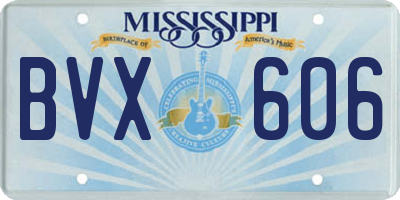 MS license plate BVX606
