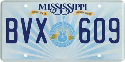 MS license plate BVX609