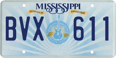 MS license plate BVX611