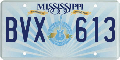 MS license plate BVX613