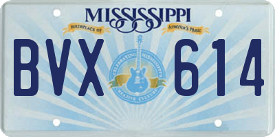 MS license plate BVX614