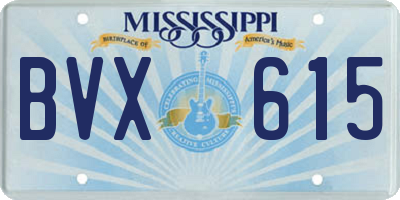 MS license plate BVX615