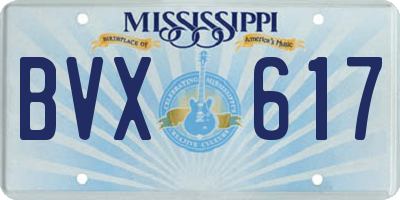 MS license plate BVX617